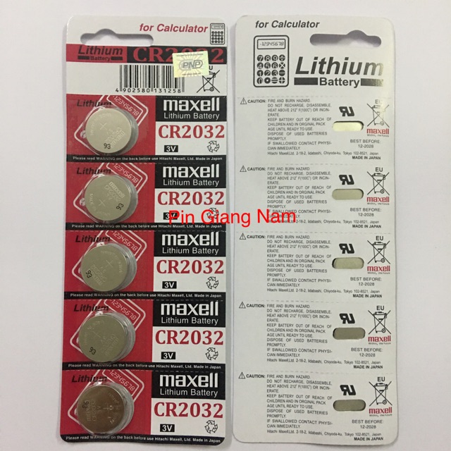 Pin CR2032 Lithium 3V Hàng Chính Hãng