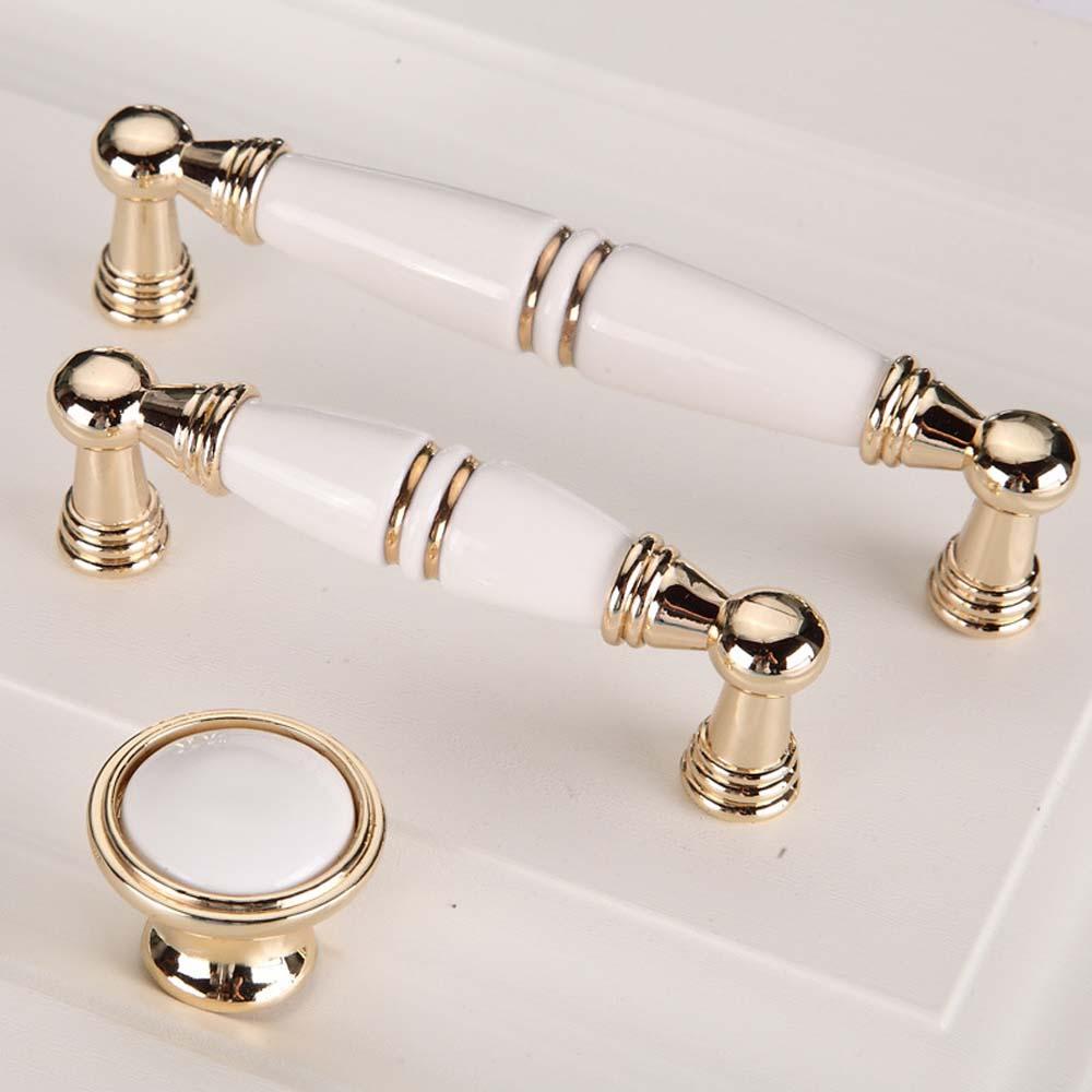 Tay Nắm Cửa Tủ Bằng Gốm Sứ Kèm Ốc Vít Phong Cách Châu Âu