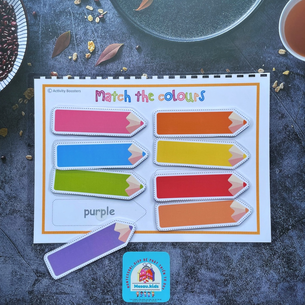 Học Liệu Bóc Dán Montessori MESAU.KIDS Đồ Chơi Giáo Dục Đồ Chơi Phát Triển Trí Tuệ Thông Minh Cho Bé