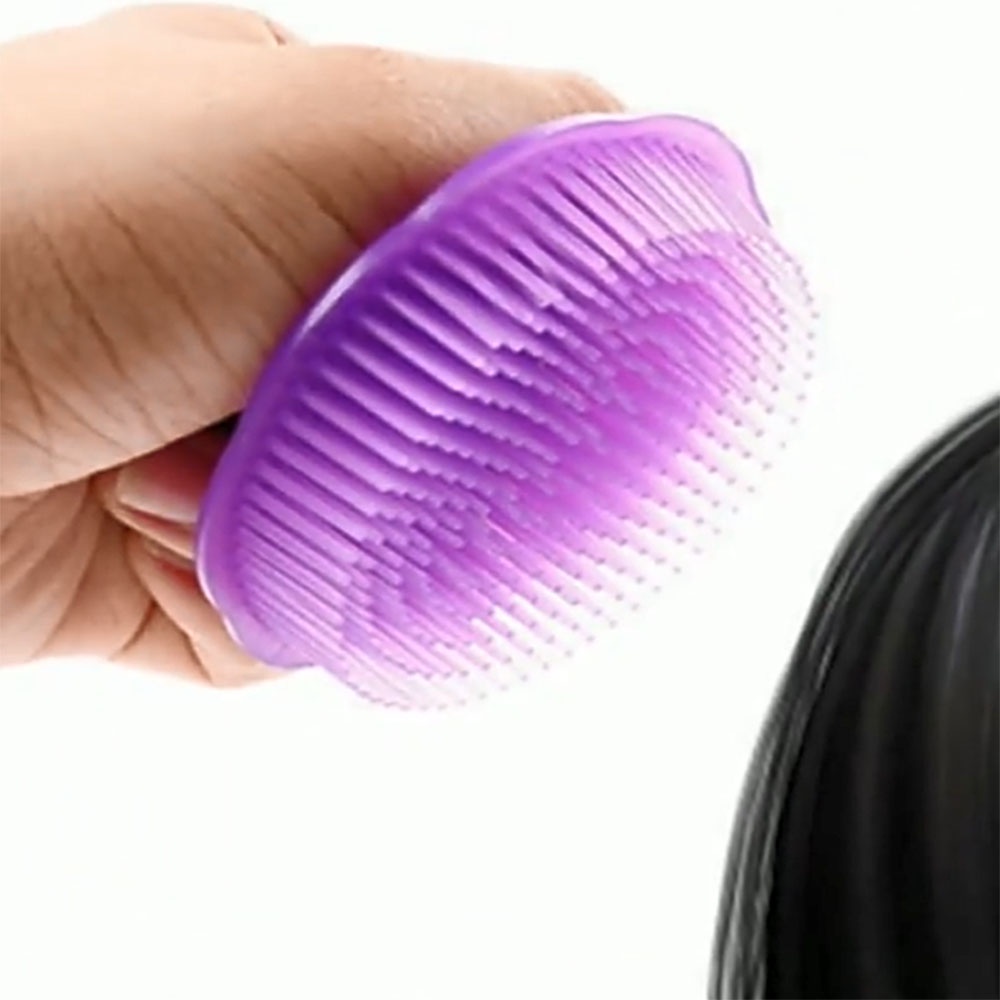 Bàn Chải Tắm Cho Thú Cưng Hình Tròn Bằng Silicon Mềm Nhiều Màu Sắc