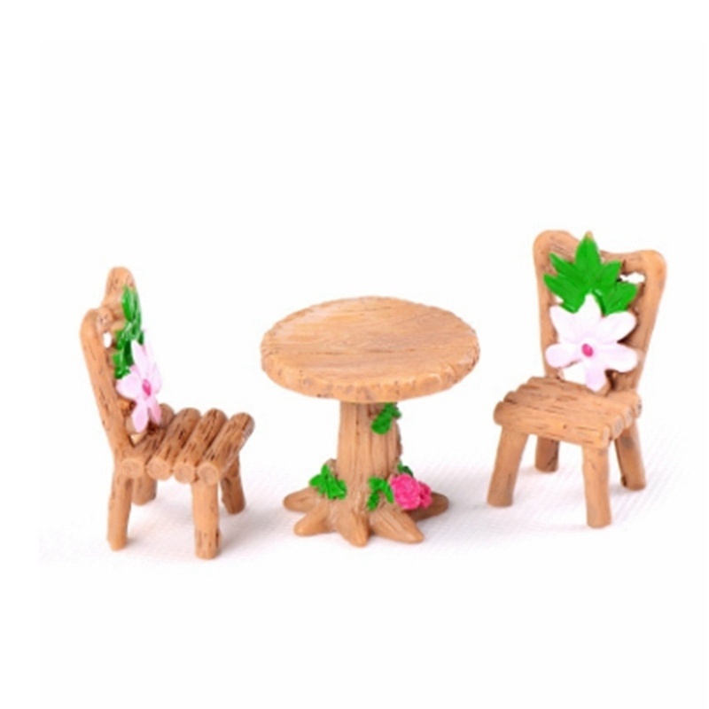 3 Mô hình bàn ghế thu nhỏ trang trí tiểu cảnh / nhà búp bê