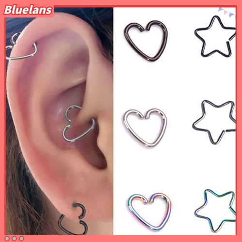 Bộ 10 đôi khuyên tai hình trái tim/ ngôi sao thiết kế xinh xắn cho nữ