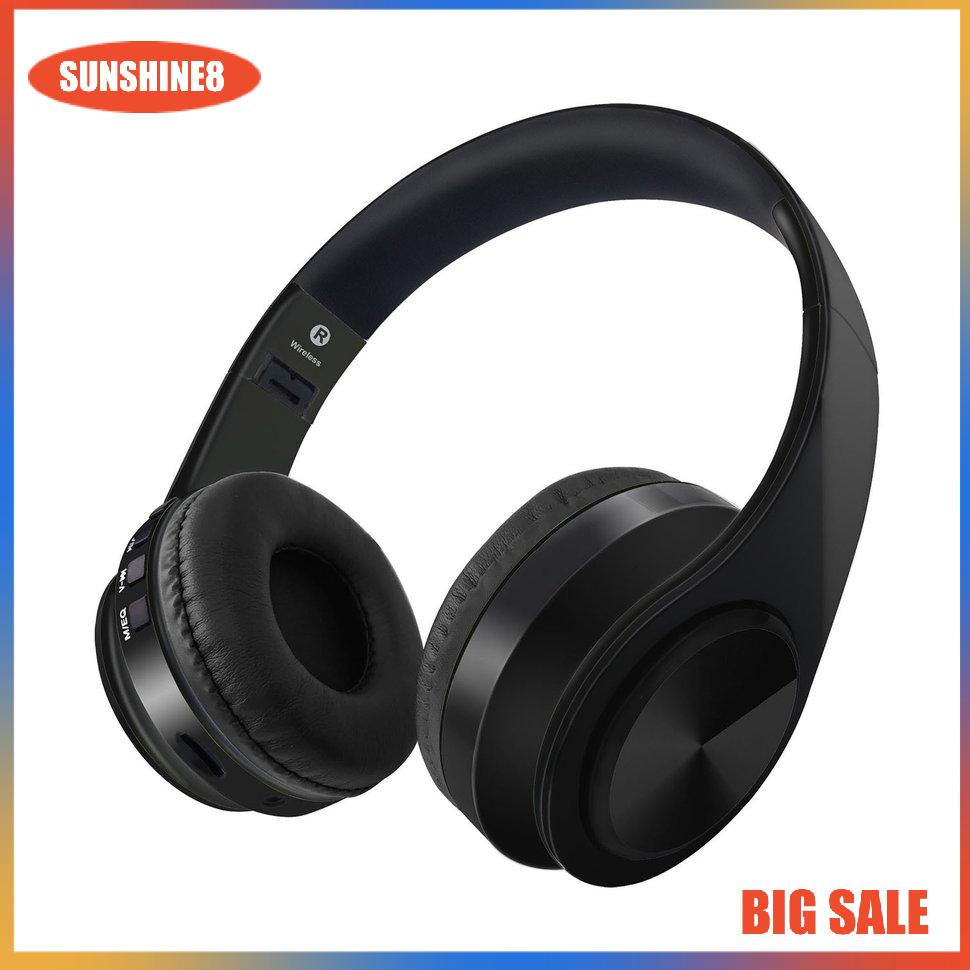 【SUN】Wireless Headphones Over Ear Wireless Headphones Foldable Stereo Earphones