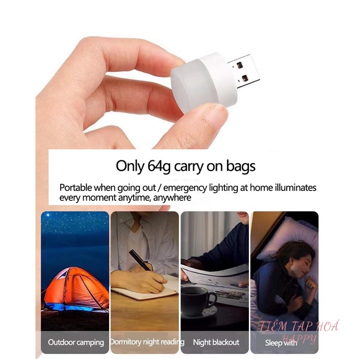 Đèn LED Đọc Sách Mini Bỏ Túi 5V 1W Cổng Sạc USB Tiện Dụng