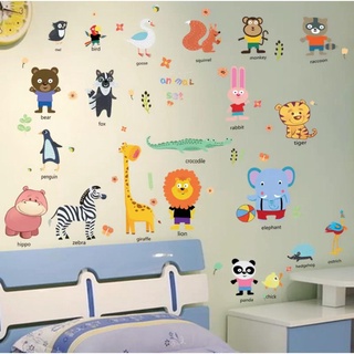 Decal dán tường vườn thú tiếng anh 6