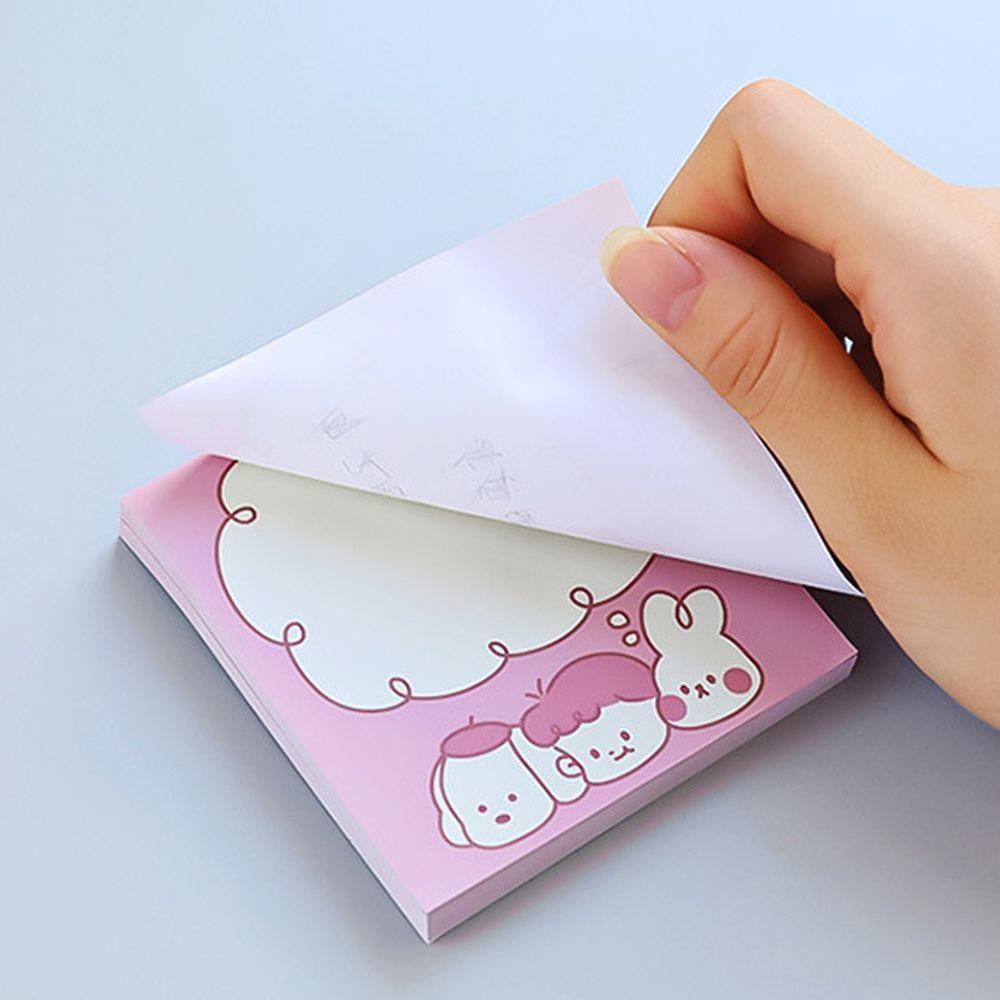 Qqmall Set 50 Tờ Giấy Ghi Chú Hình Gấu Thỏ Hoạt Hình Dễ Thương Trang Trí Sổ Tay Nhật Ký Sổ Kế Hoạch