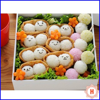  Khuôn lắc cơm bento tạo hình tròn kèm thìa Siêu_Rẻ { H }