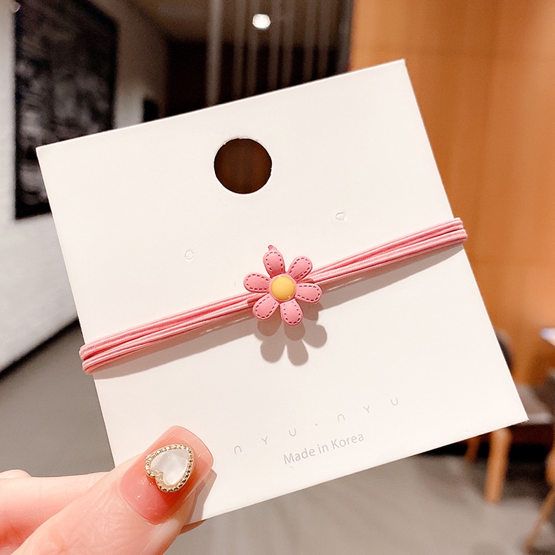 （Một sợi dây tóc）Dây cột tóc hình hoa cúc màu kẹo ngọt ngào cho nữ