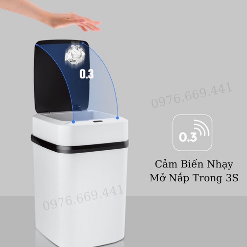 Thùng Rác Thông Minh Thùng Rác Cảm Biến Tự Động Đóng Mở Nắp Thiết Kế Sang Trọng Tiện Lợi Vệ SinhĐèn Rọi Ray Asaki