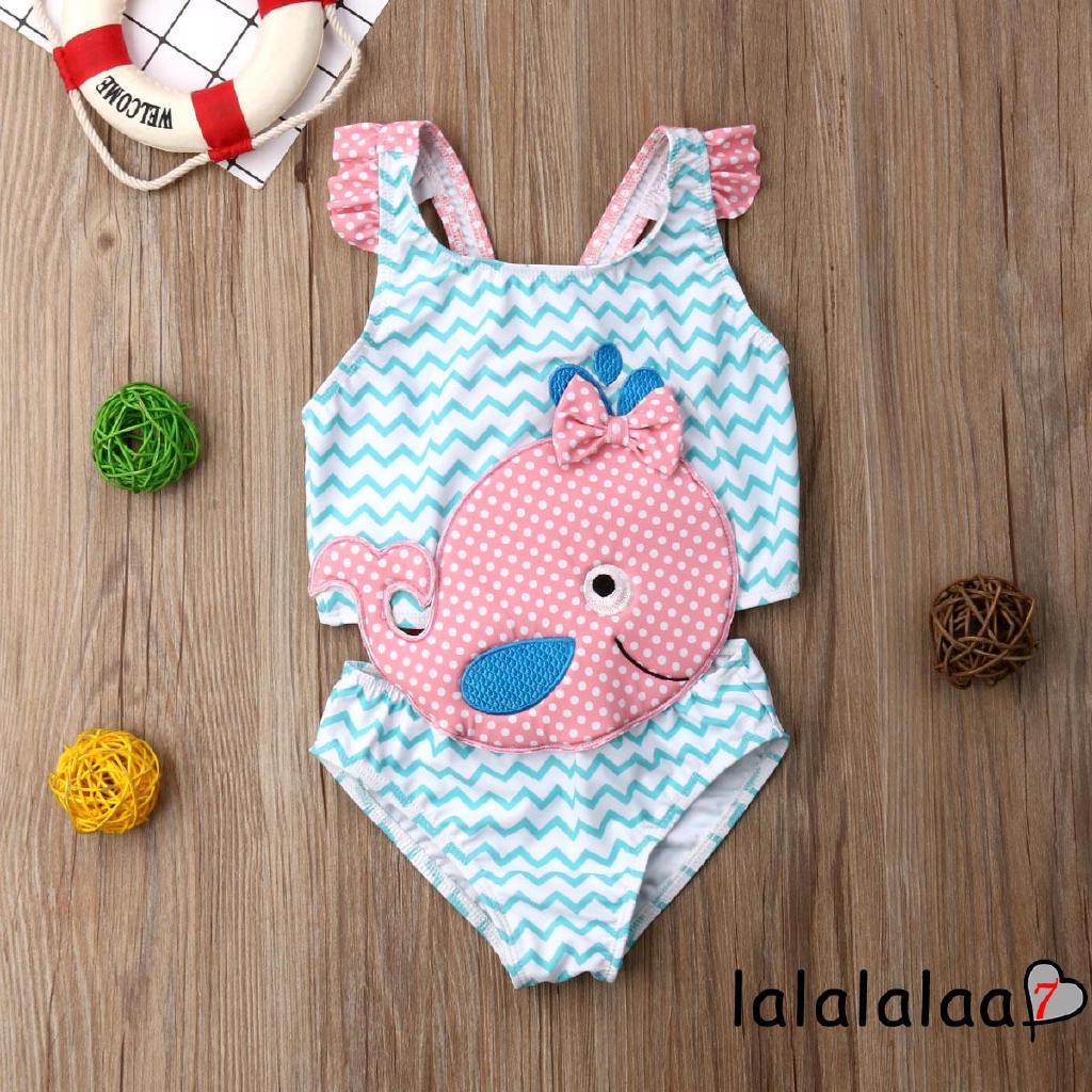 Bộ đồ bơi 1 mảnh họa tiết hình cá vàng cho bé gái