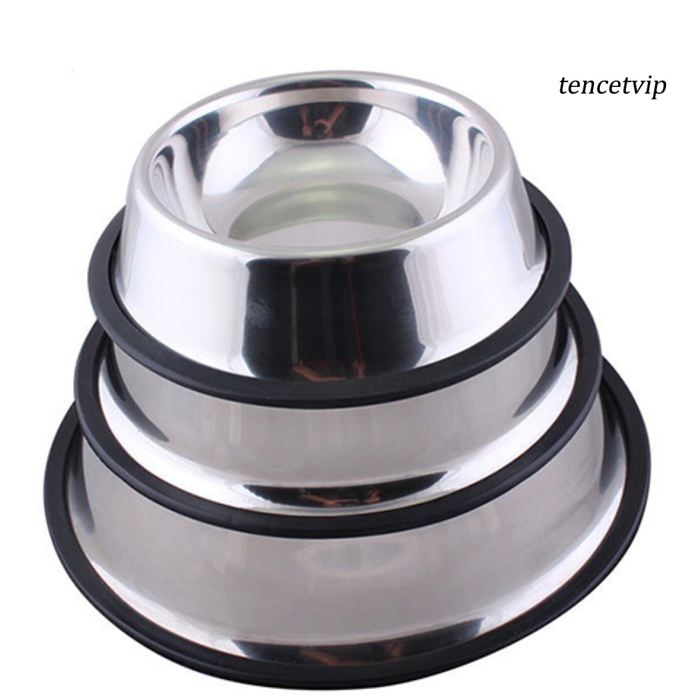 Bát đựng thức ăn dành cho thú cưng bằng thép không gỉ chống trượt sử dụng tiện lợi