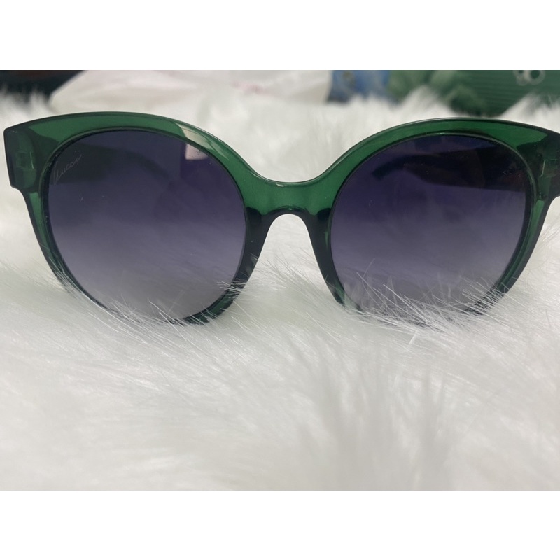 ĐỒ SI/2HAND Kính mát thời trang nam nữ gọng xanh LIKE NEW 99%