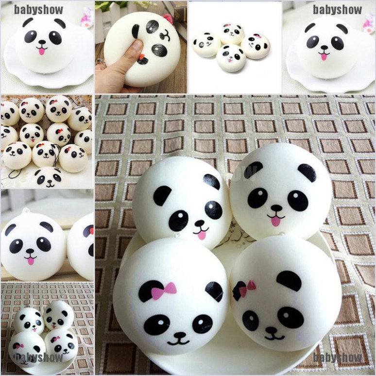 Móc khoá squishy dẻo hình gấu panda dễ thương