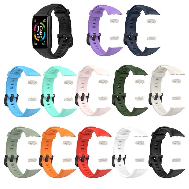 Dây Đeo Silicon 2021 Thay Thế Cho Đồng Hồ Thông Minh Huawei Band 6 / Honor Band 6 Ốp