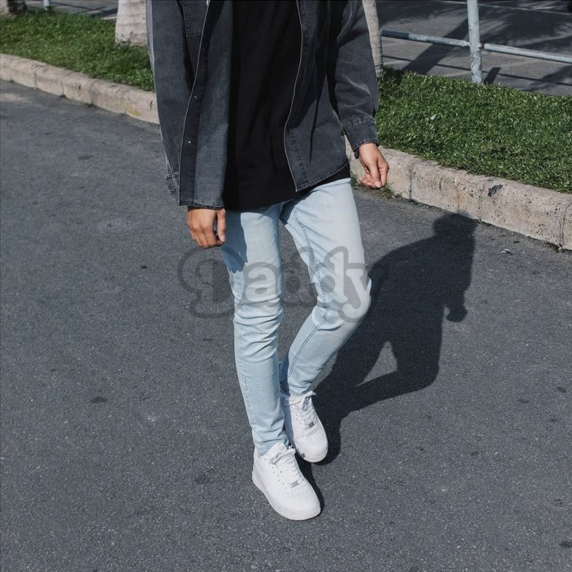 Quần jean nam xanh nhạt ✅ Quần jean xanh nam ✅ Dáng skinny Daddystore | BigBuy360 - bigbuy360.vn