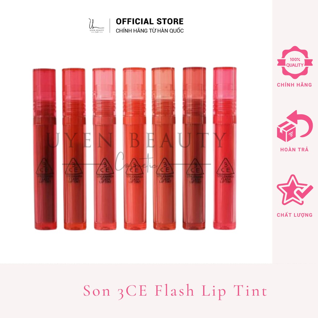 [Chính Hãng - Kèm Bill] Son Tint Bóng 3CE Flash Lip Tint