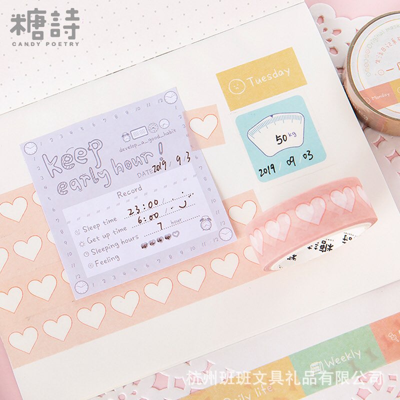 Băng dính trang trí, washi tape cuộn to nhiều chủ đề