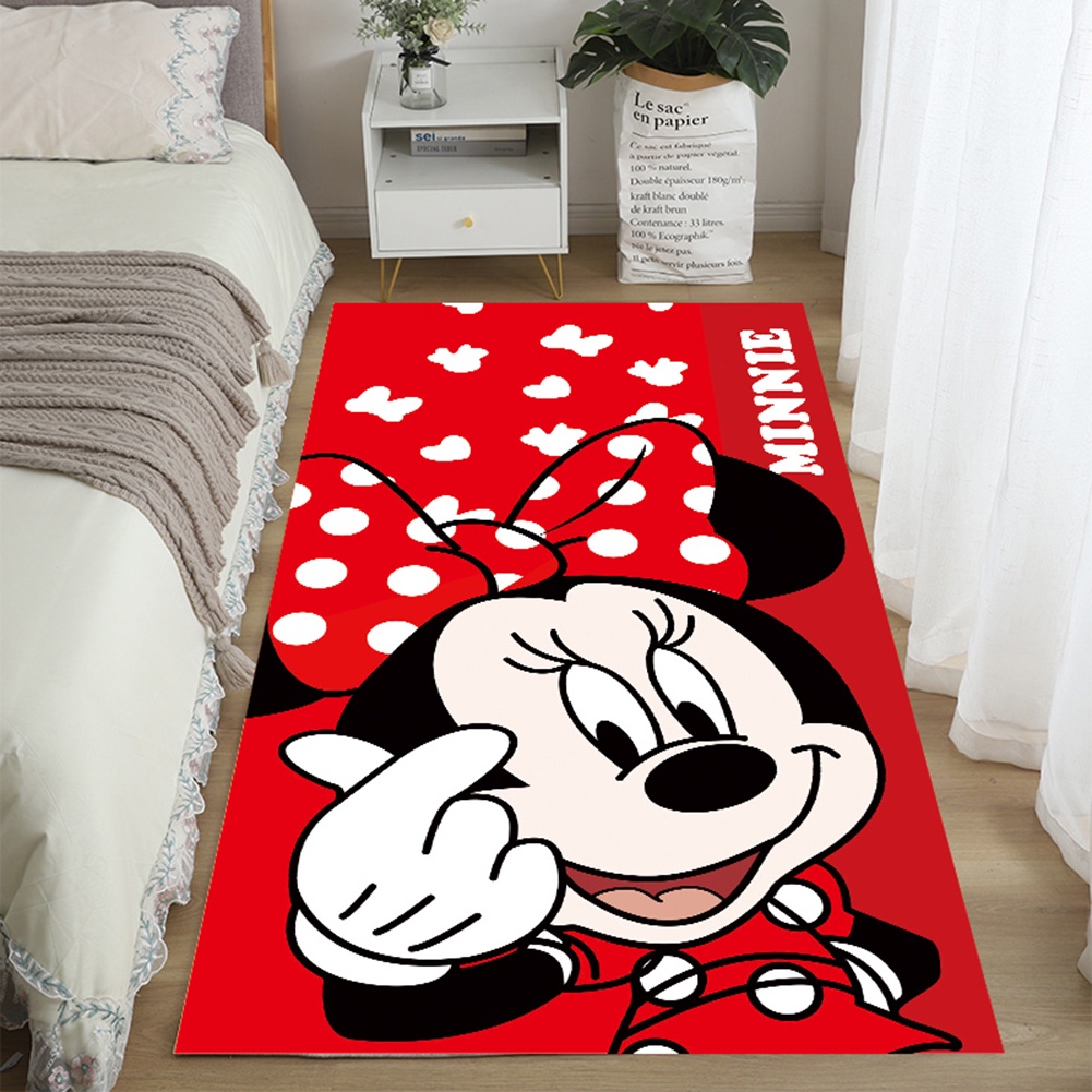 Cartoon Carpet Non-slip Floor Mat Home Decor Ultra Soft Rugs For Bedroom Mickey Minnie Pikachu Floor Mat 40x80cm/50x120cm