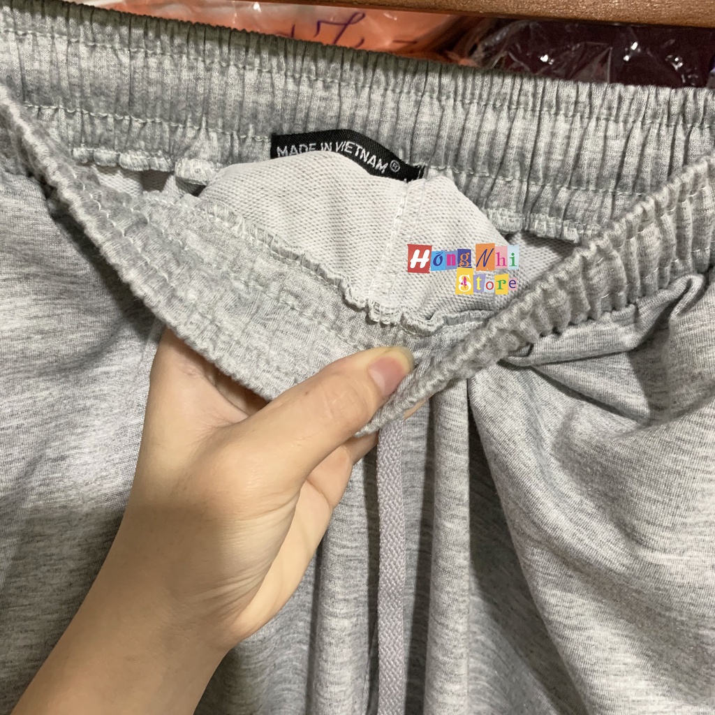 Quần Jogger Basic Pant Ulzzang Unisex Jogger Trơn Bo Lai Màu Xám - MM