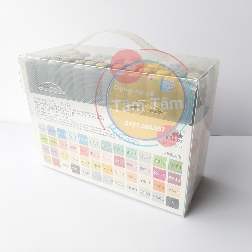 [ TÂM TÂM ]-Bút Marker Kuelox đầu cọ thân đen-