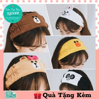 TURBAN 🌼FREE SHIP🌼 Băng Đô Rửa Mặt Hình Gấu Vịt Thỏ Bờm Tóc Siêu Đáng Yêu Co Giãn Tốt