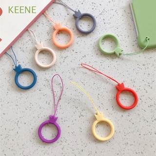 KEENE Soft Mobile Phone Lanyard Crown Pendant Silicone Ring Earphone Protective Case U Disk Multicolor Stain Resistant Anti-Lost/Multicolor