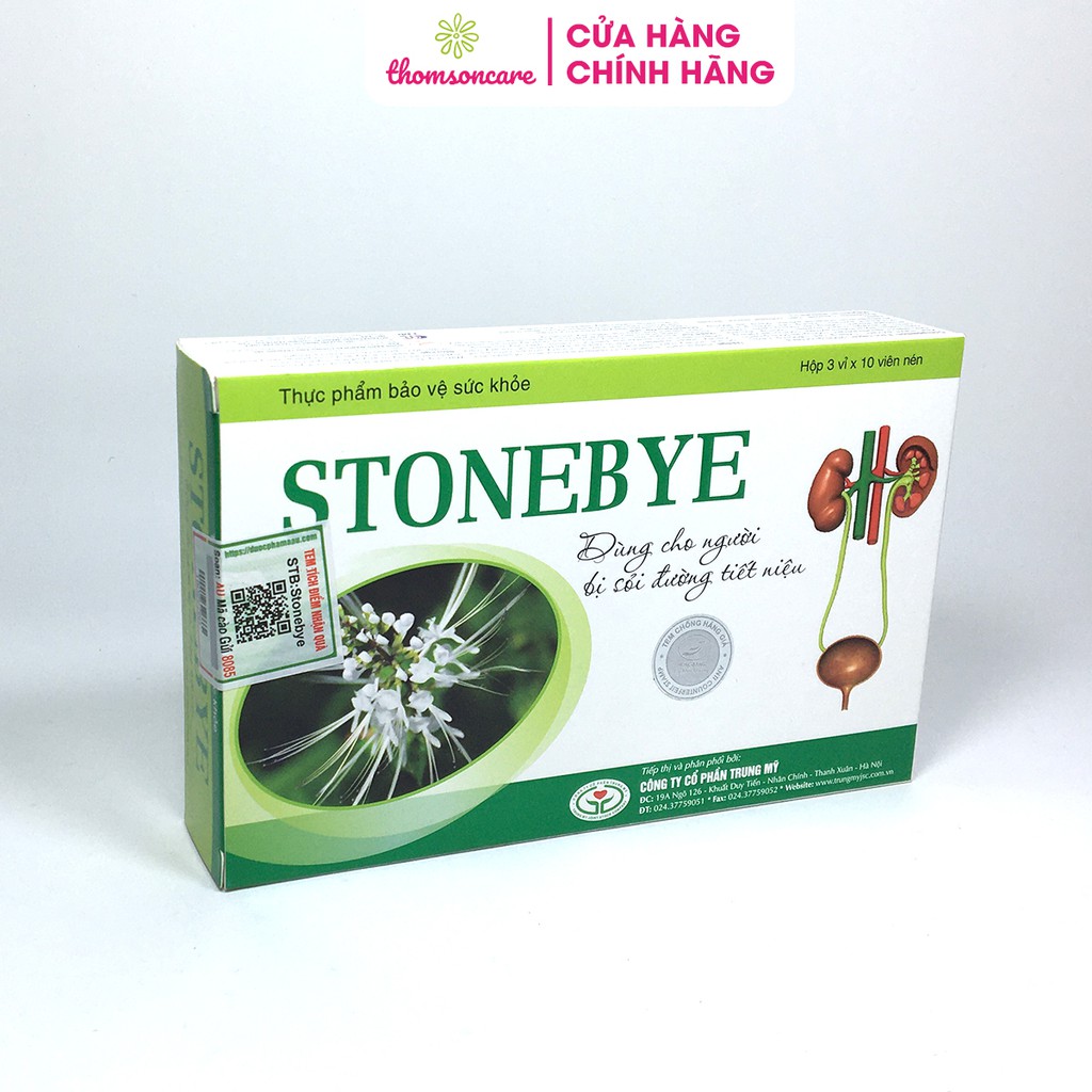 Stonebye - Mua 6h tặng 1h bằng tem tích điểm - hỗ trợ giảm sỏi mật, sỏi thận từ râu ngô, kim tiền thảo