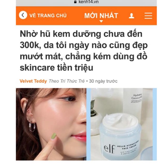 Sẵn Kem dưỡng E.L.F. Holy Hydration Face Cream 50g elf