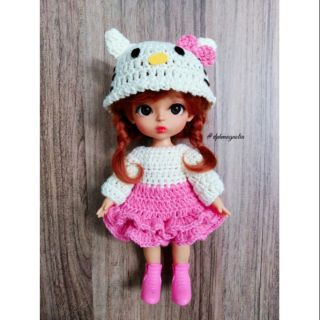 Set đầm Kitty size búp bê bjd 1/8, Baboliy