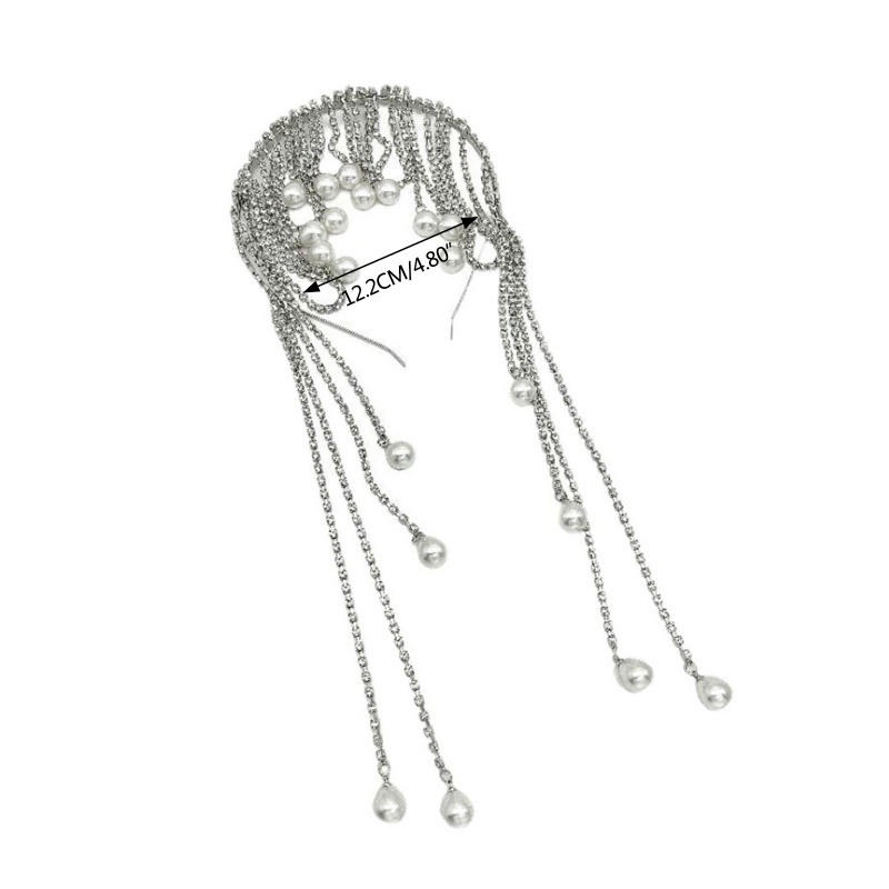 Băng Đô Cài Tóc Đính Ngọc Trai Giả Lấp Lánh Thời Trang Mùa Hè Cho Nữ