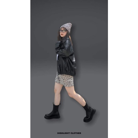GIÀY BOOTS ỦNG CỔ CAO ĐEN DA NỮ