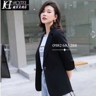 Áo nữ blazer tay lỡ đính cúc chất vải cao cấp
