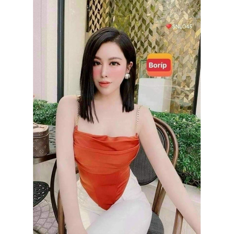 Áo ống xích kèm mút ngực thun thái xinh