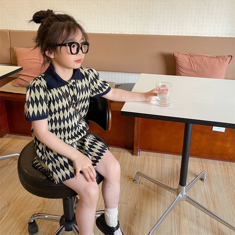 Aiyaya quần áo bé gái váy cotton tinh khiết cho bé gái váy polo phong cách hàn quốc