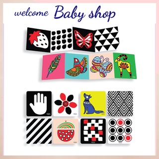 Thẻ kích thích thị giác cho trẻ sơ sinh phát triển toàn diện dạng đứng ZIG ZAC và FLASHCARDS[ hayebabyshop]