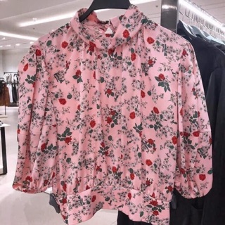 Áo blouse hoa Zara