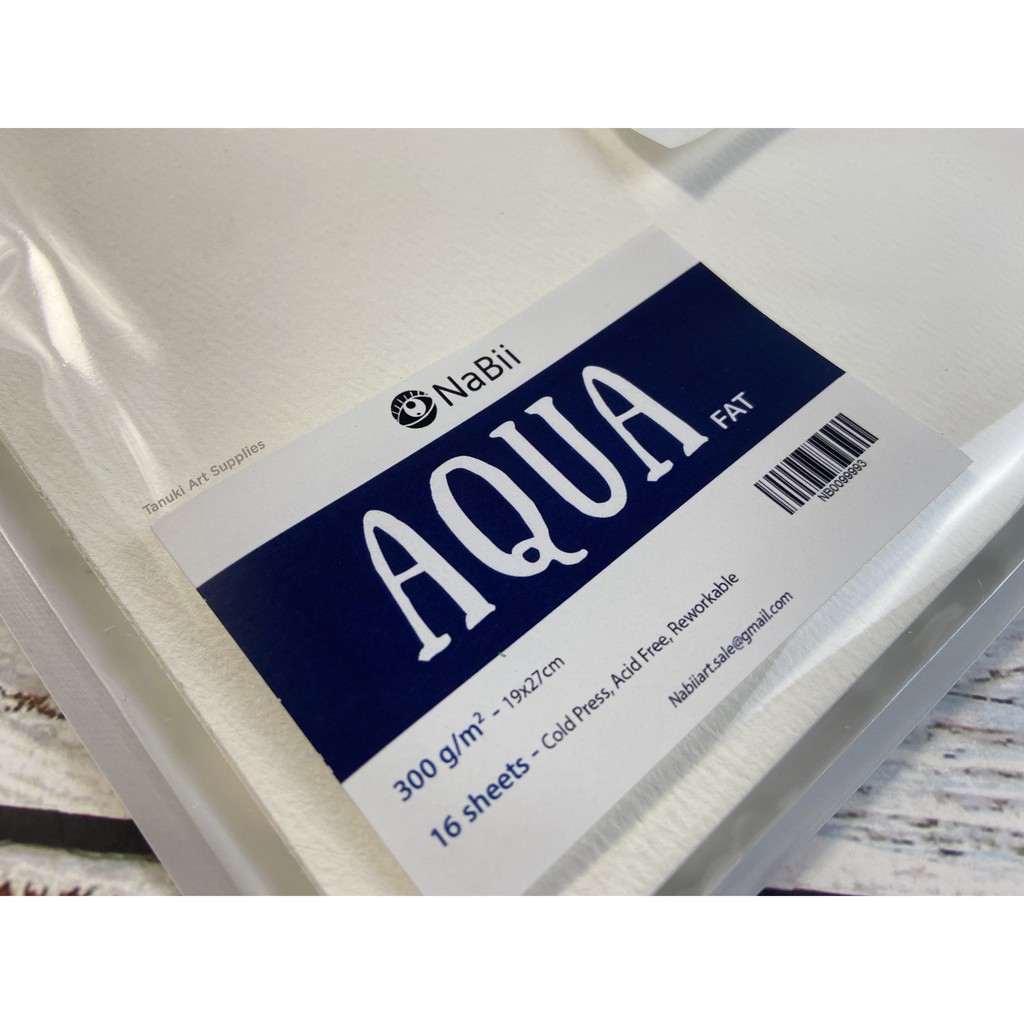 Giấy màu nước Nabii Aqua Fat Set 16 tờ (A4/A5/A6).