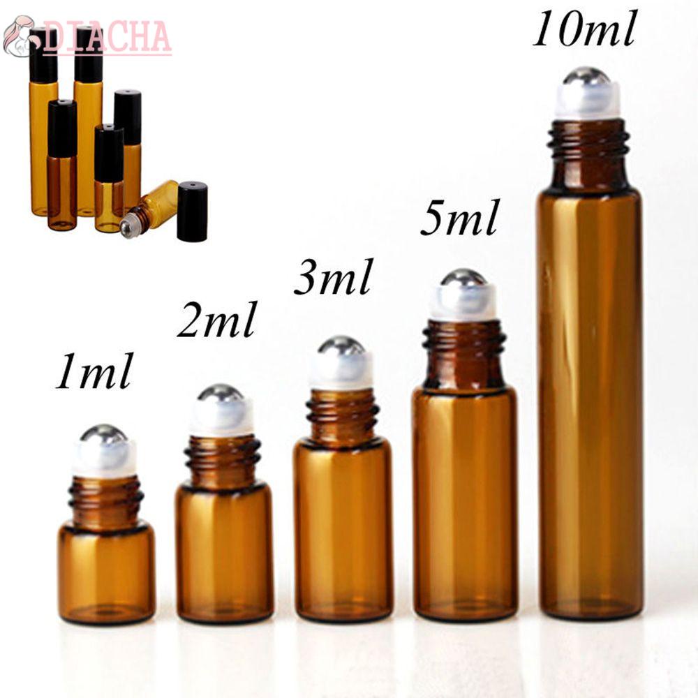 [Hàng mới về] Chai rỗng đựng nước hoa 1 / 2 / 3 / 5 / 10ml màu hổ phách có đầu lăn tiện lợi