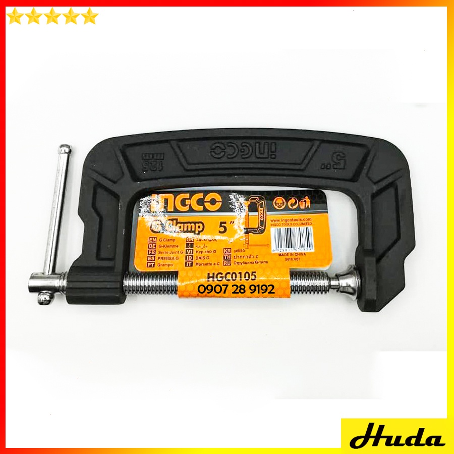 Cảo chữ C chữ G 100-150mm (4-6inch) dùng kẹp cố định sắt gỗ Total Ingco lực kẹp chịu lực tốt