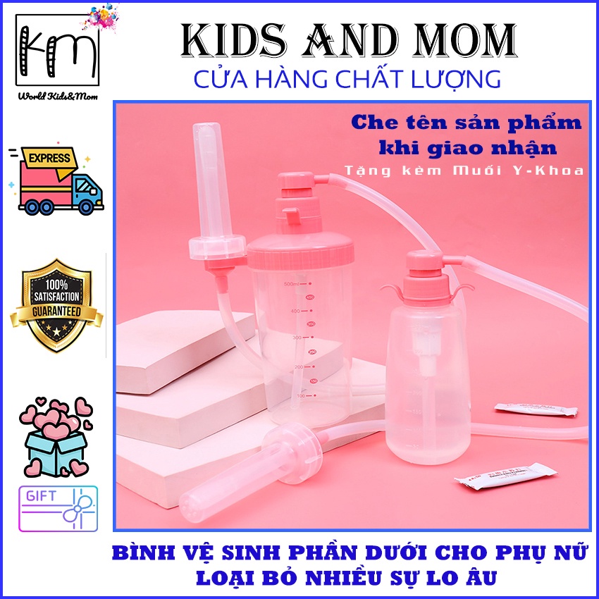 Dụng Cụ Vệ Sinh Vùng Kín 350ml 500ml Bình Xịt, Chai Xịt Rửa Vệ Sinh Âm Đạo Cho Chị Em Phụ Nữ WORLD KIDS AND MOM