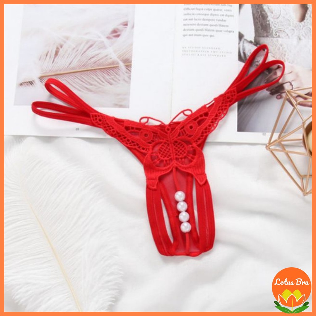 Quần lót ren Khe rỗng đính hạt Sexy QLN08_NuciFera