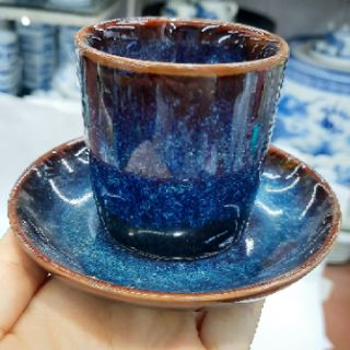 Bộ ấm chén men hỏa biến