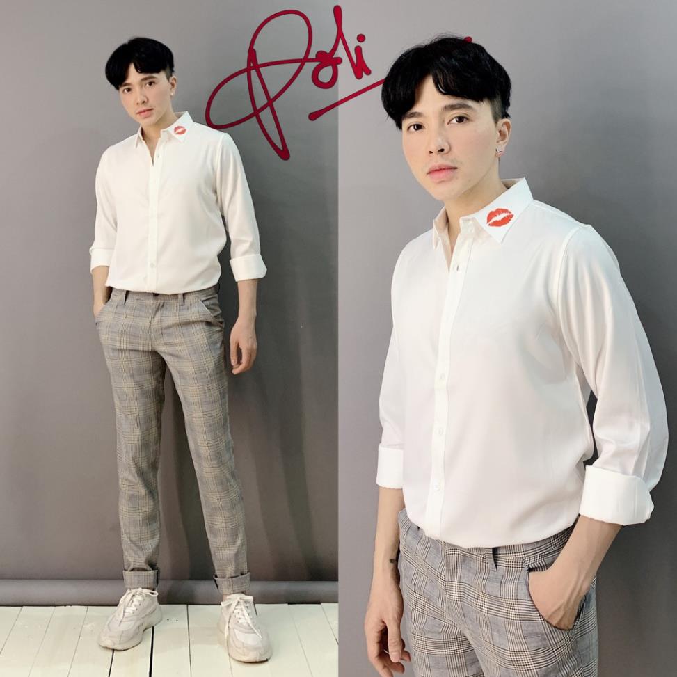Sơ mi son môi cổ siêu xinh *