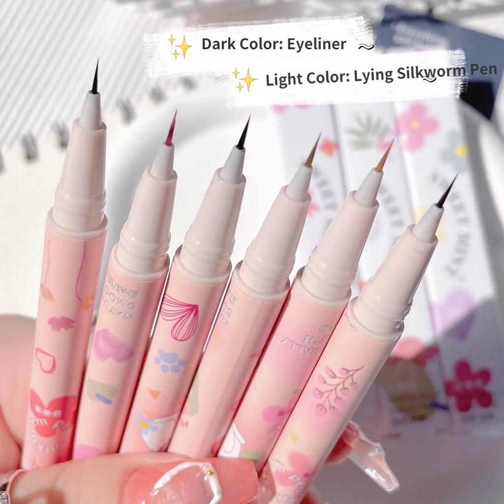Sweet mint Bút Kẻ Mắt Dạng Lỏng Làm Sáng Và Phác Thảo Nhanh Chống Thấm Nước Không Lem Màu Bạc Hà 2022 MM