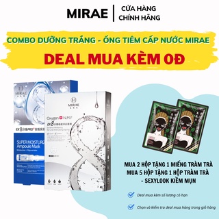 Combo 2 Hộp Mặt Nạ Oxygen - Mask Ống Tiêm Cấp Nước  Đài Loan Mirae EX 8 Phút Dưỡng Da Cấp Tốc 20g x 5 miếng / Hộp
