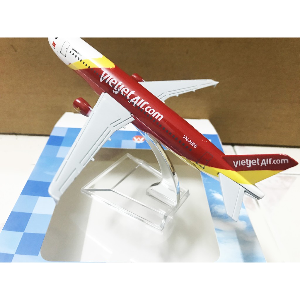 Mô hình máy bay A320 VIETJET AIR dài  16CM