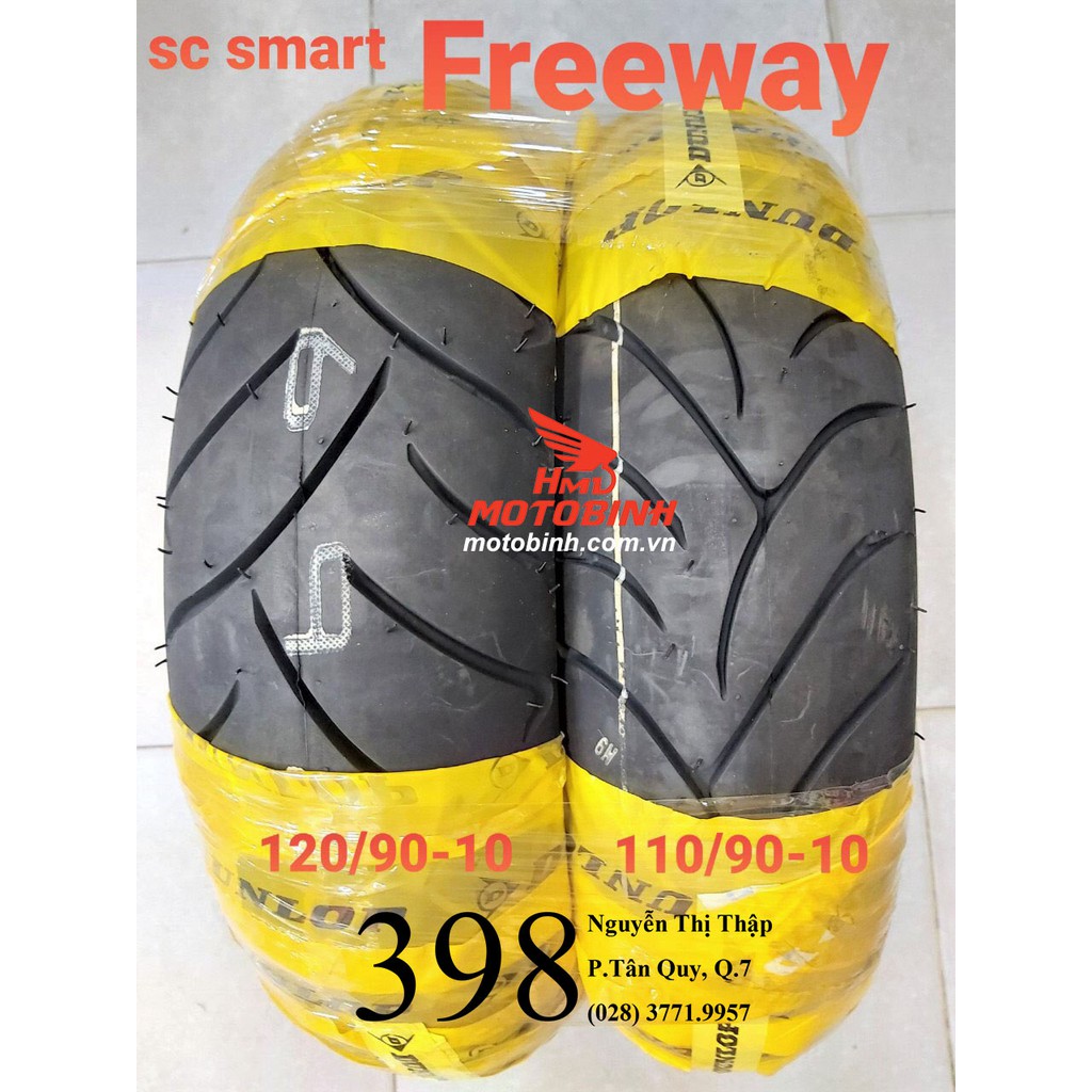 Lốp/vỏ xe 110/90-10 Scoot Smart TL Dunlop dành cho xe Freeway, ...