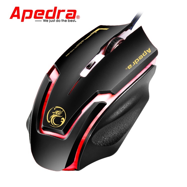 Chuột Mouse APEDRA A8 Gaming Chính hãng (Dây dù, Led).
