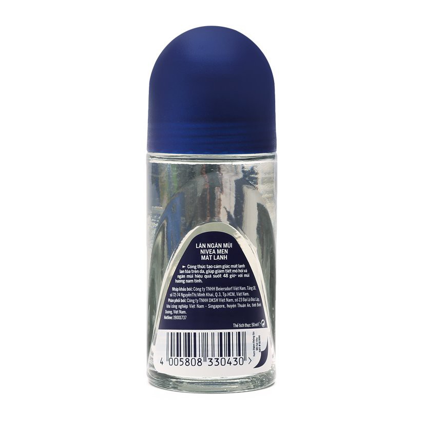 Lăn khử mùi mát lạnh Nivea Men Cool Kick (50ml)