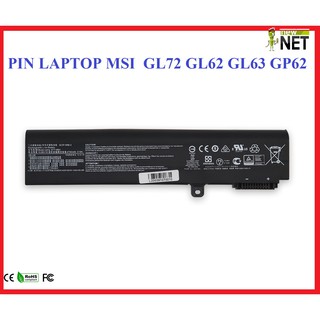 🎁PIN ZIN 🎁 PIN LAPTOP MSI  GL72 GL62 GL63 GP62 BTY-M6H - CHÍNH HÃNG NHẬP KHẨU
